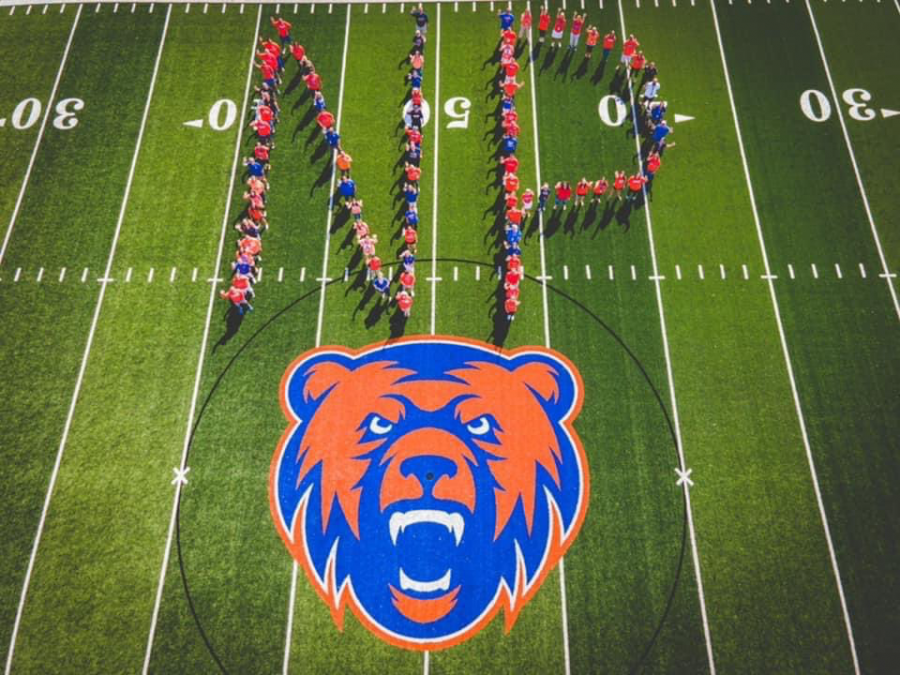 During+PD+Days%2C+the+faculty+and+staff+come+out+on+the+football+field+to+show+their+pride+to+be+a+Grizzly.