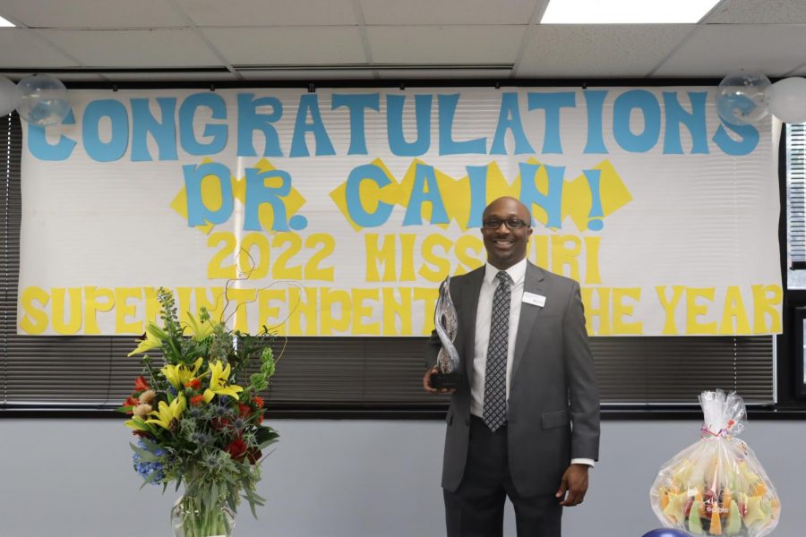 Our very own superintendent, Dr. Curtis Cain, receives the Missouri Superintendent of the Year award.