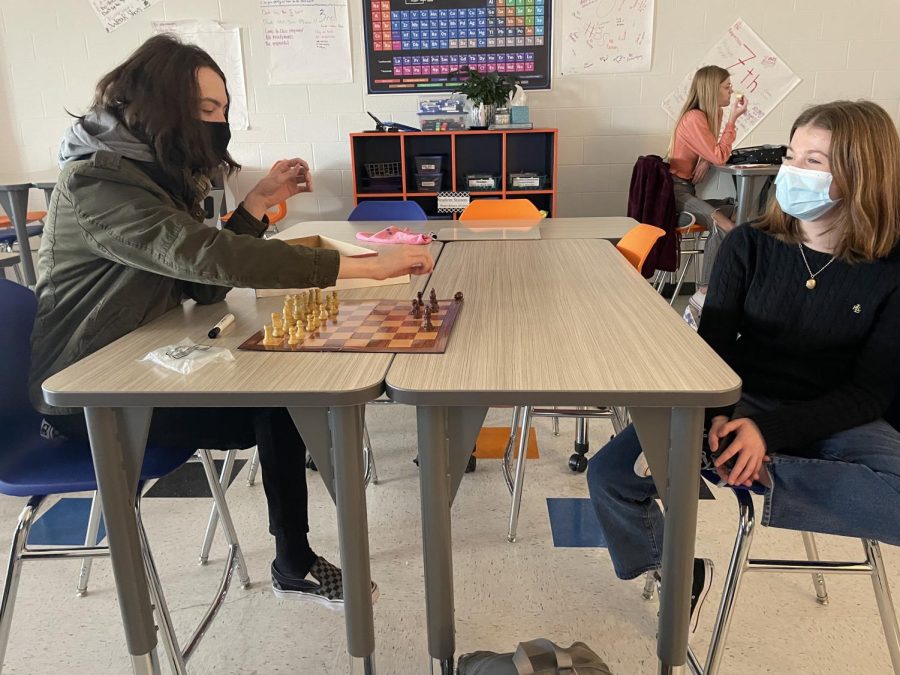During WIN Time, students can go to room 136 to compete in chess.
