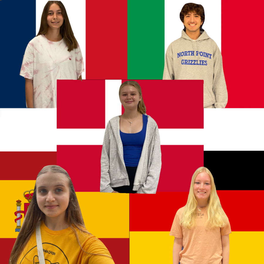 Our five exchange students from around the world