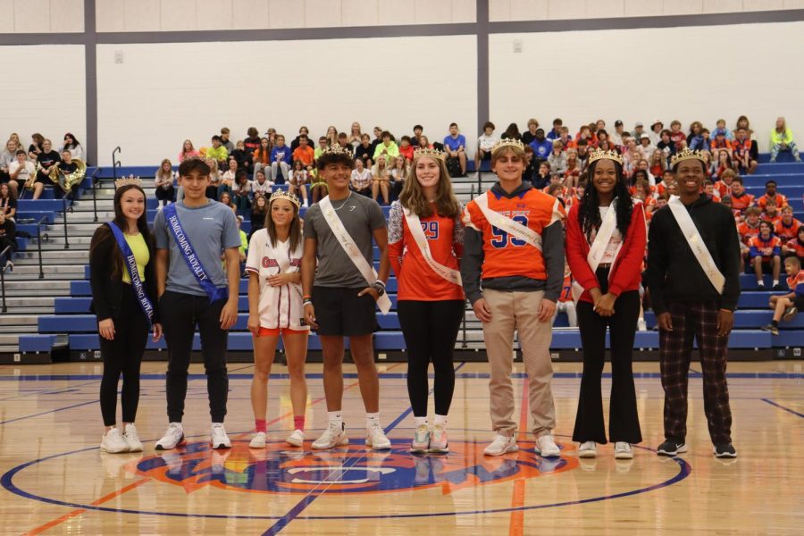 During the Pep Rally, the homecoming court was announced for the first time.