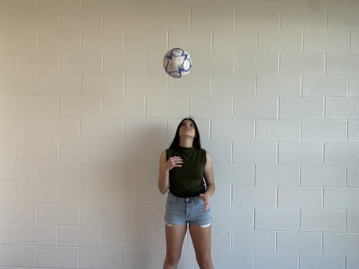 Lana Ingle (27) plays on the freshman soccer team.