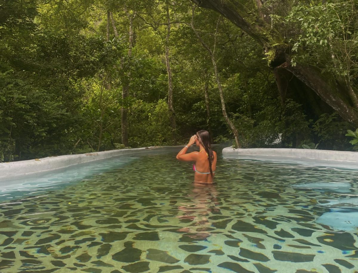 Jenna Vanderbol (25) explores the Hot Springs in Costa Rica.