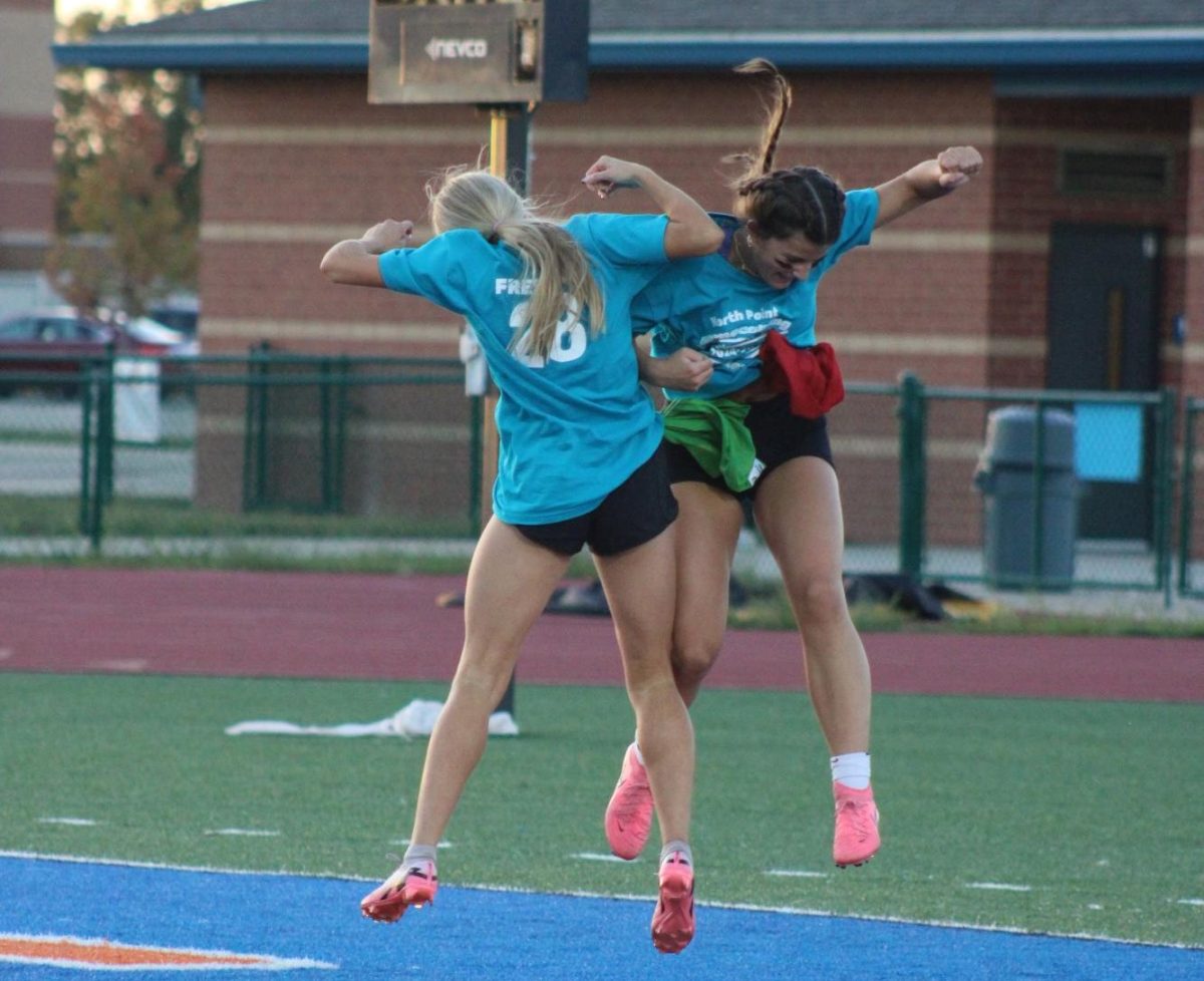 "I loved playing in the powder puff game because I got to play with all my friends and I had a good time," Maycie Lesinski ('28) said.