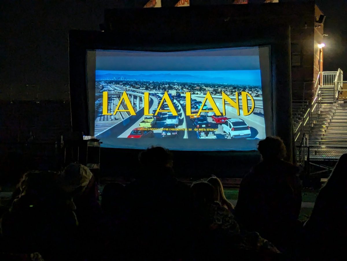 Many students met on the field to enjoy a movie night featuring La La Land