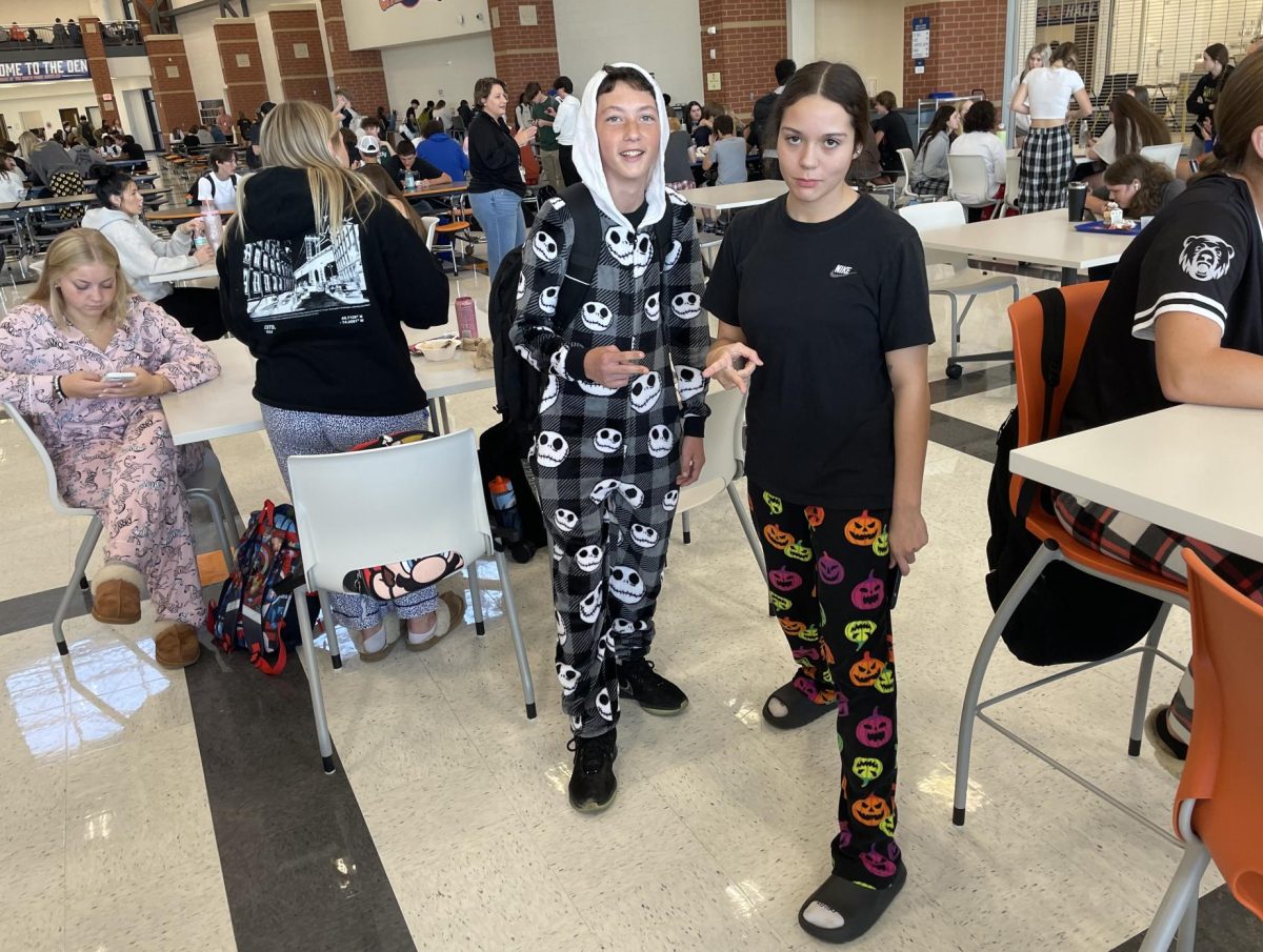 Parker Billingham ('28) and Cheyenne Petelik ('26) both enjoyed pajama day.