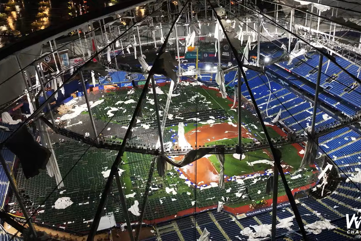 The Tampa Bay Rays Tropicana Stadium was destroyed by Hurricaen Milton.