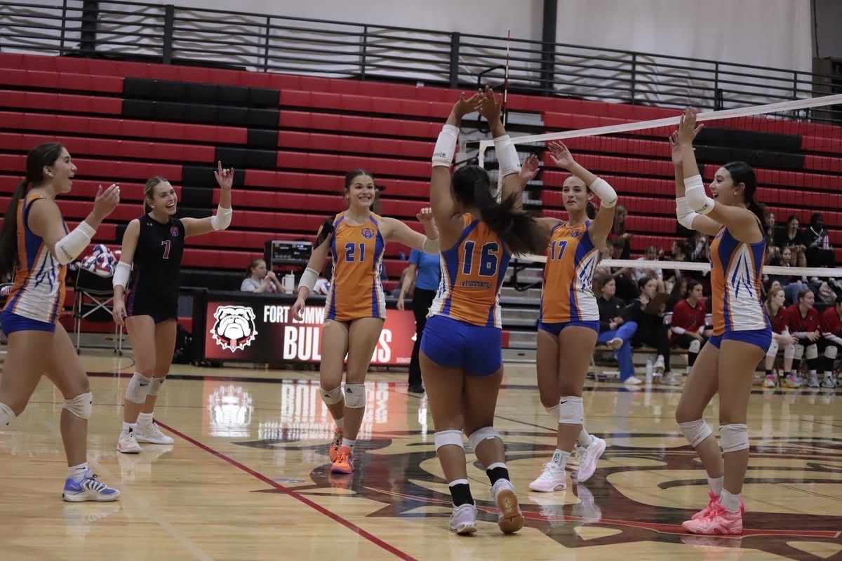 Our girls are celebrating the win.