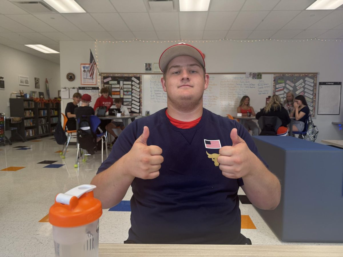 Senior, Ben Barfield, this year’s Powderpuff coach.