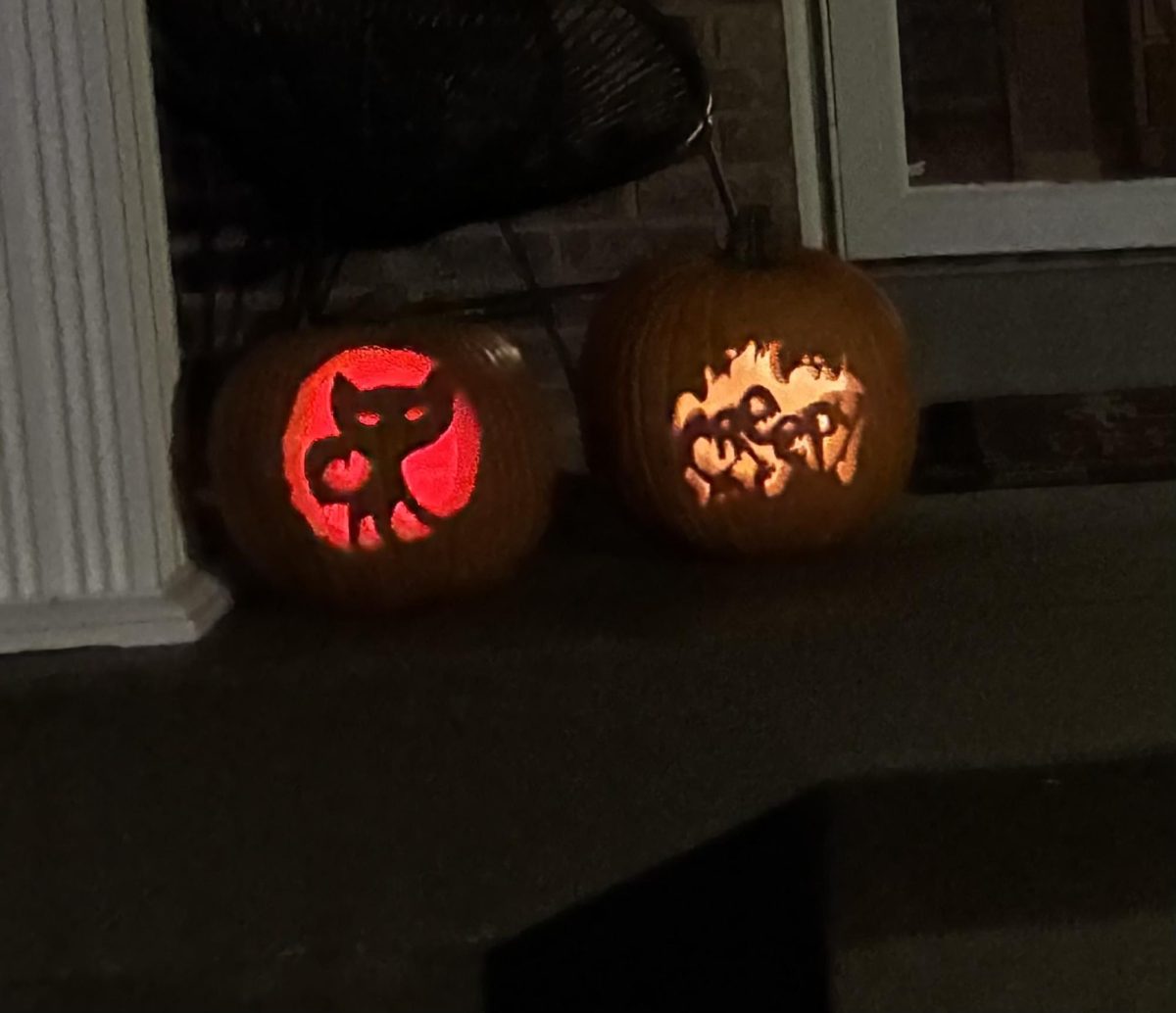 Spooky pumpkins ready for Halloween night!