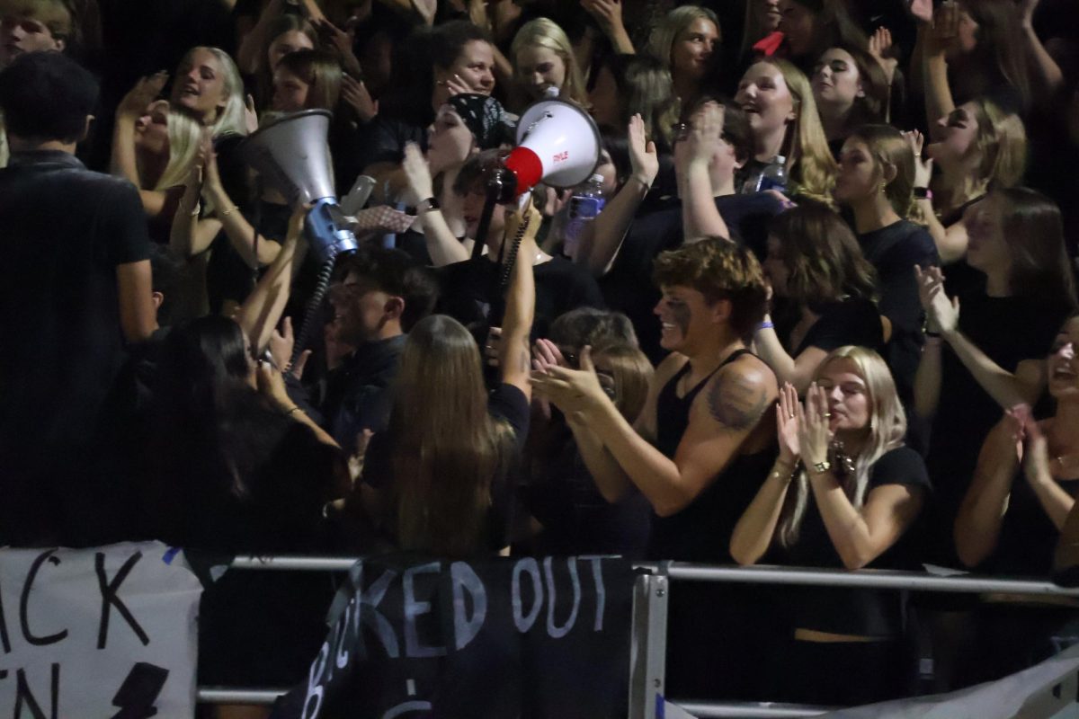 The Homecoming game was hype in the student section.