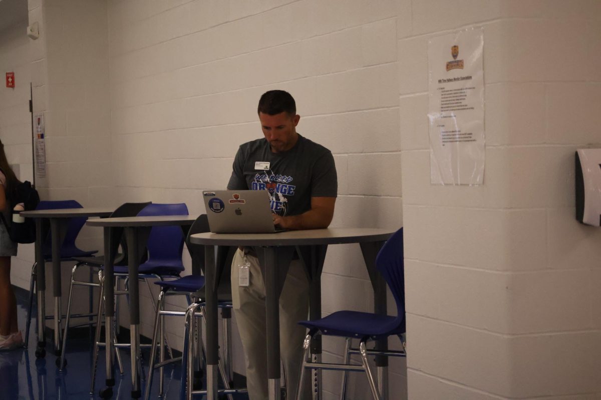 Mr. Elmendorf uses the internet during his job as assistant principal.